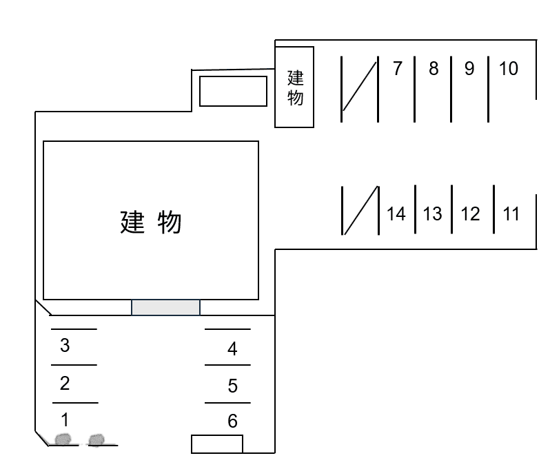 FKヴィアソーレ駐車場の駐車配置図