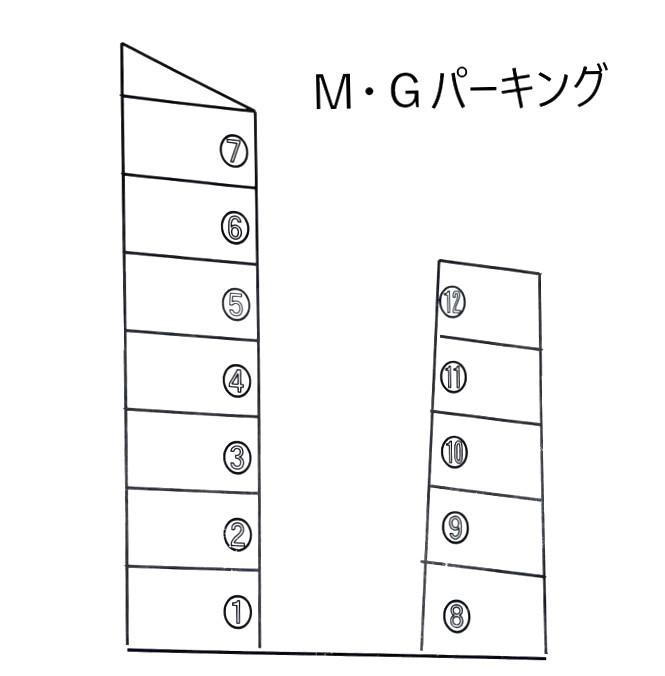 M・Gパーキングの駐車配置図