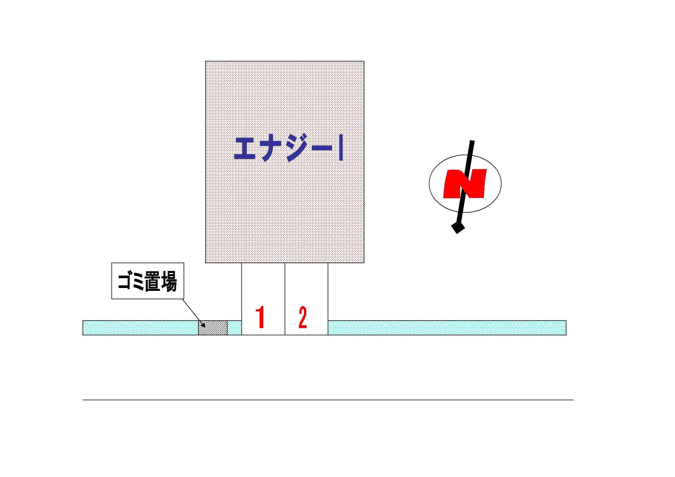 エナジーⅠ駐車場の駐車配置図