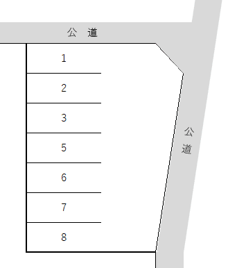 曽根岩川パーキングの駐車配置図