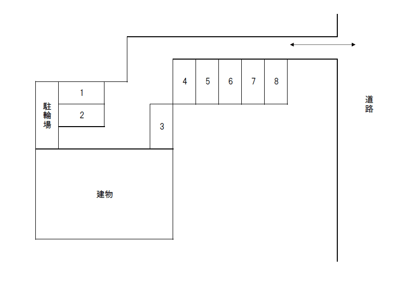 ローズパル駐車場の駐車配置図