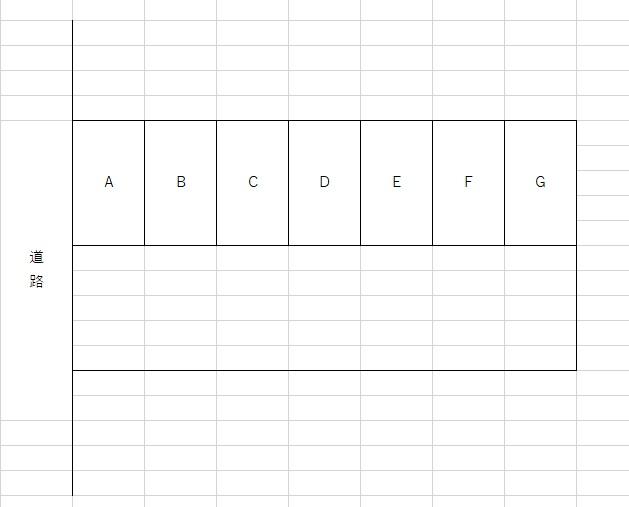 大木ガレージの駐車配置図