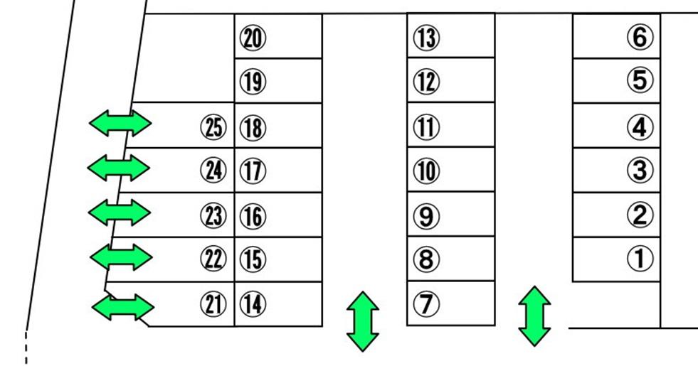 楢戸駐車場の駐車配置図