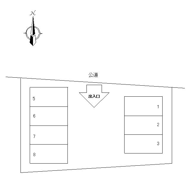 大塚第八駐車場の駐車配置図
