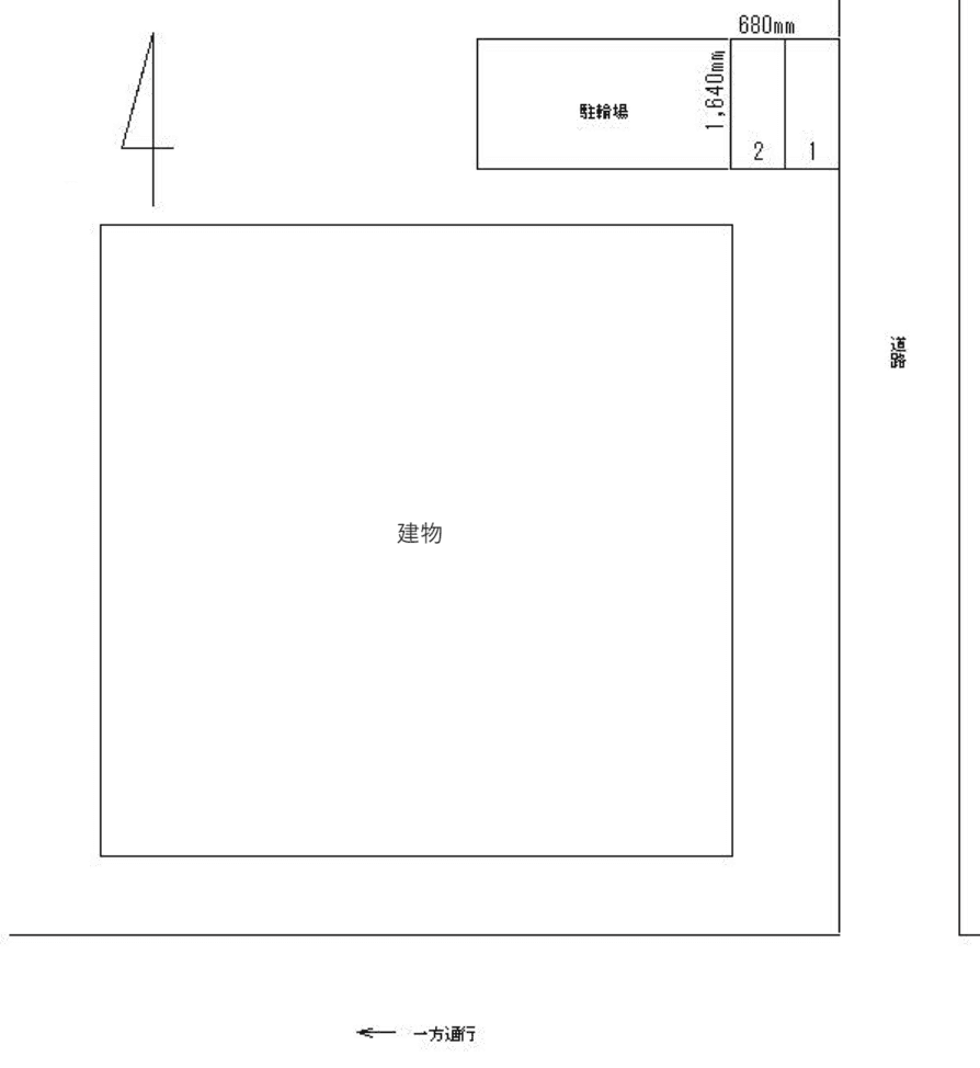 FKクイーンズコート伊丹西台バイク駐車場の駐車配置図