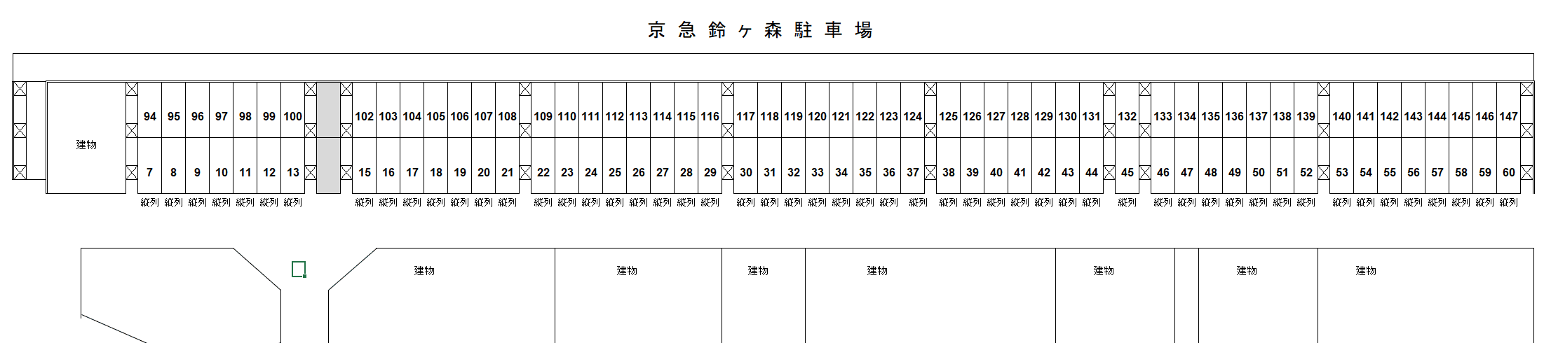 京急鈴ヶ森の駐車配置図