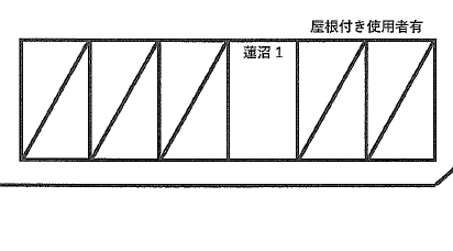 蓮沼駐車場の駐車配置図