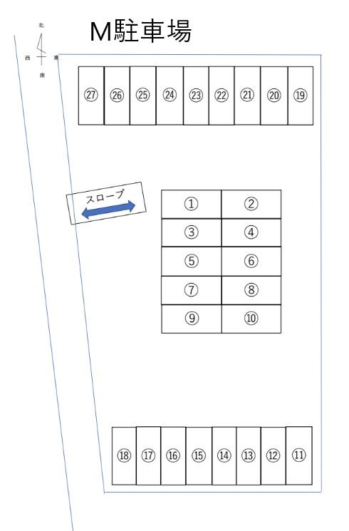 M駐車場の駐車配置図