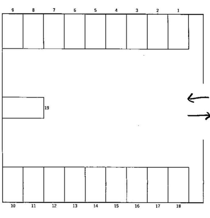 宝が丘K駐車場の駐車配置図