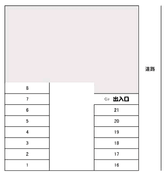 木内駐車場の駐車配置図