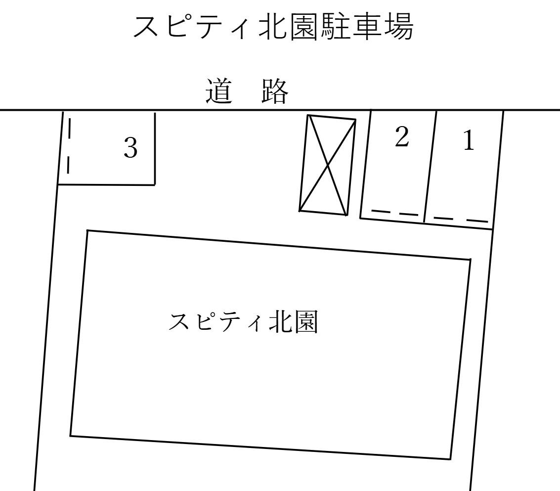 スピティ北園駐車場の駐車配置図
