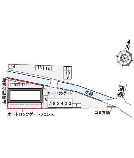 プレジデンス豊田(39444) 敷地外駐車場の駐車配置図