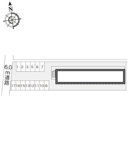 松前役場前Ⅱ(19837)の駐車配置図