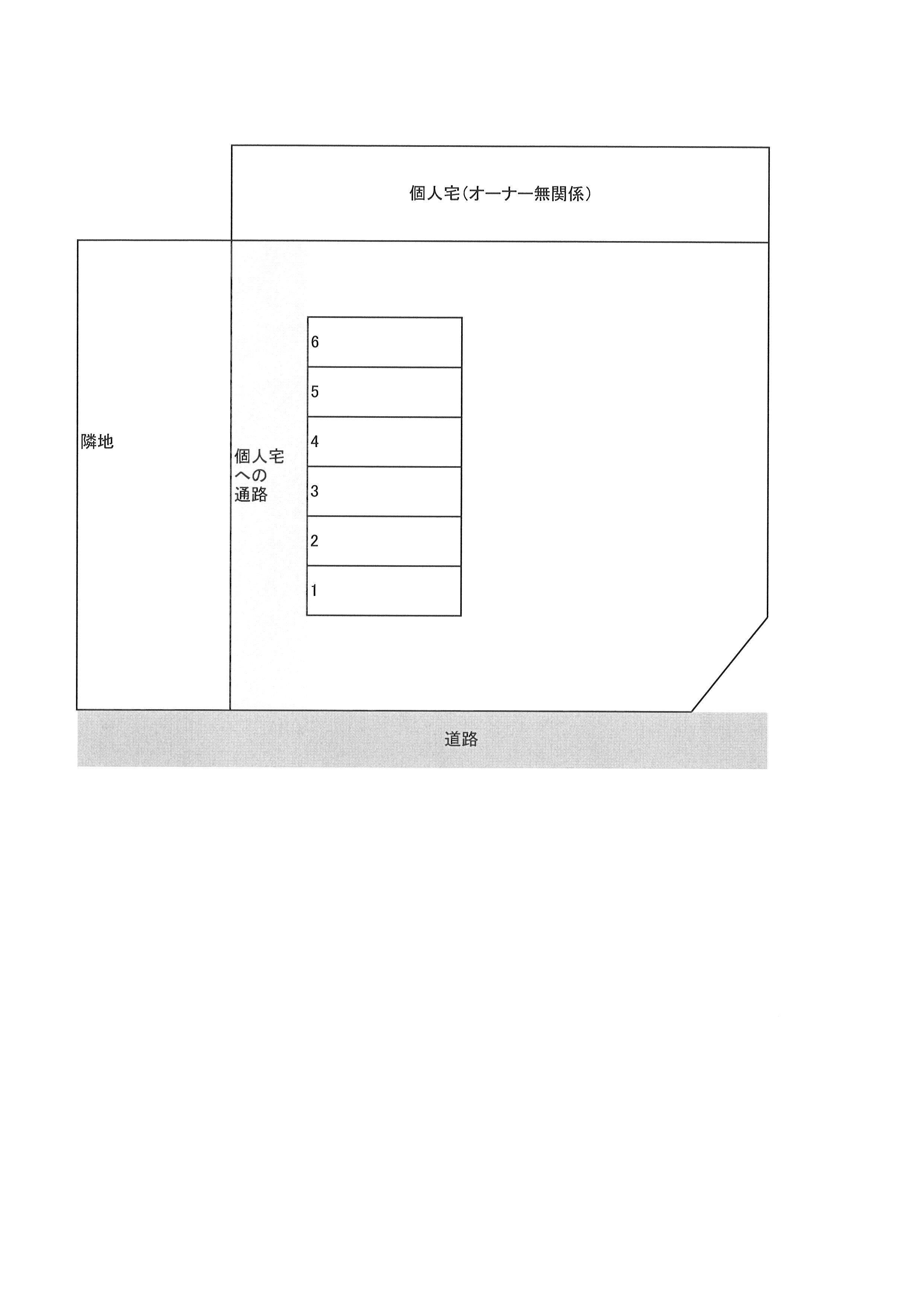 正江橋南駐車場の駐車配置図