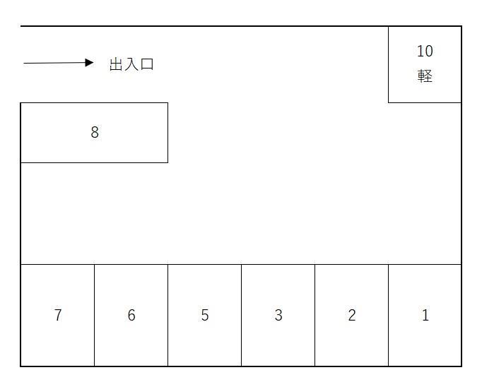 ジョイフル日吉台駐車場の駐車配置図