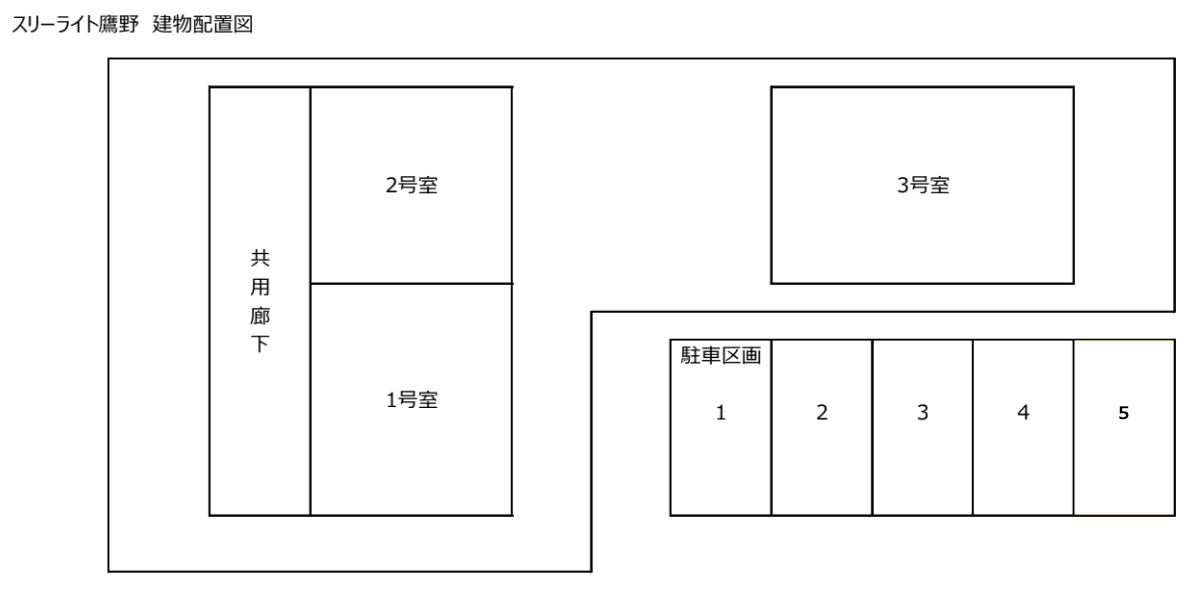 三郷市鷹野2丁目駐車場(スリーライト鷹野)の駐車配置図