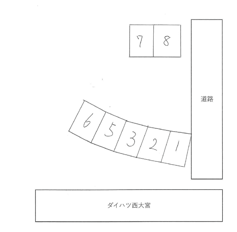西区清河寺駐車場の駐車配置図