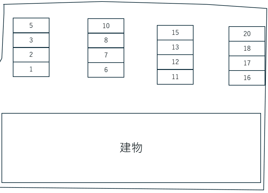 サースタウンの駐車配置図