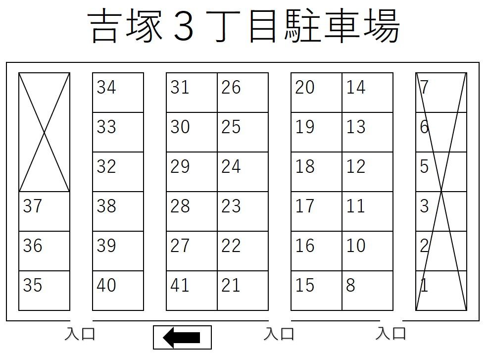 吉塚3丁目駐車場の駐車配置図