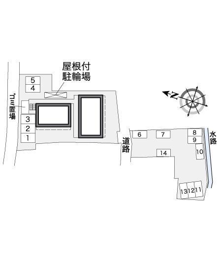 リフレ琴平(37295) 敷地外駐車場の駐車配置図