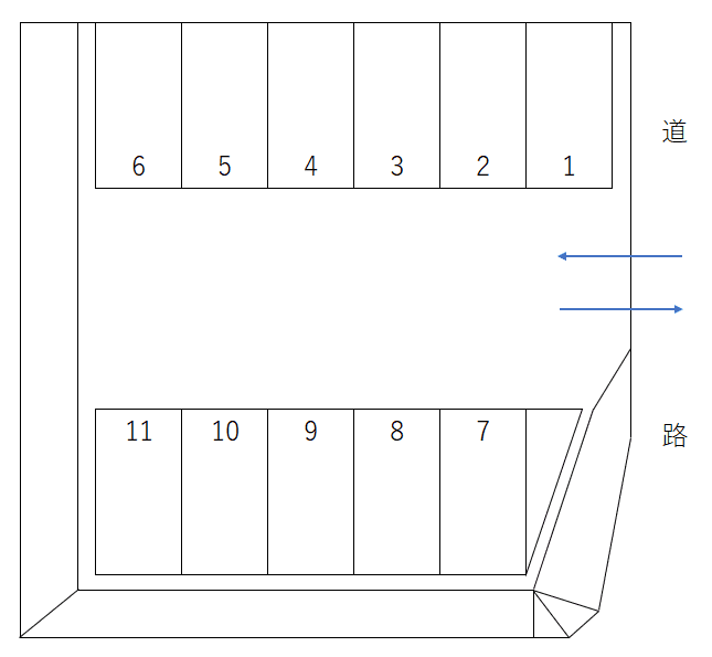 花陽1丁目駐車場の駐車配置図