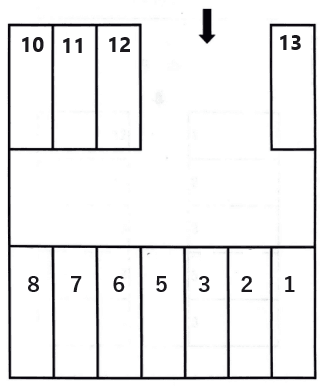 金子パーキングの駐車配置図