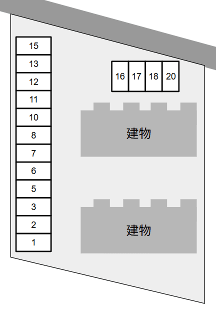 ワイナミ A棟の駐車配置図