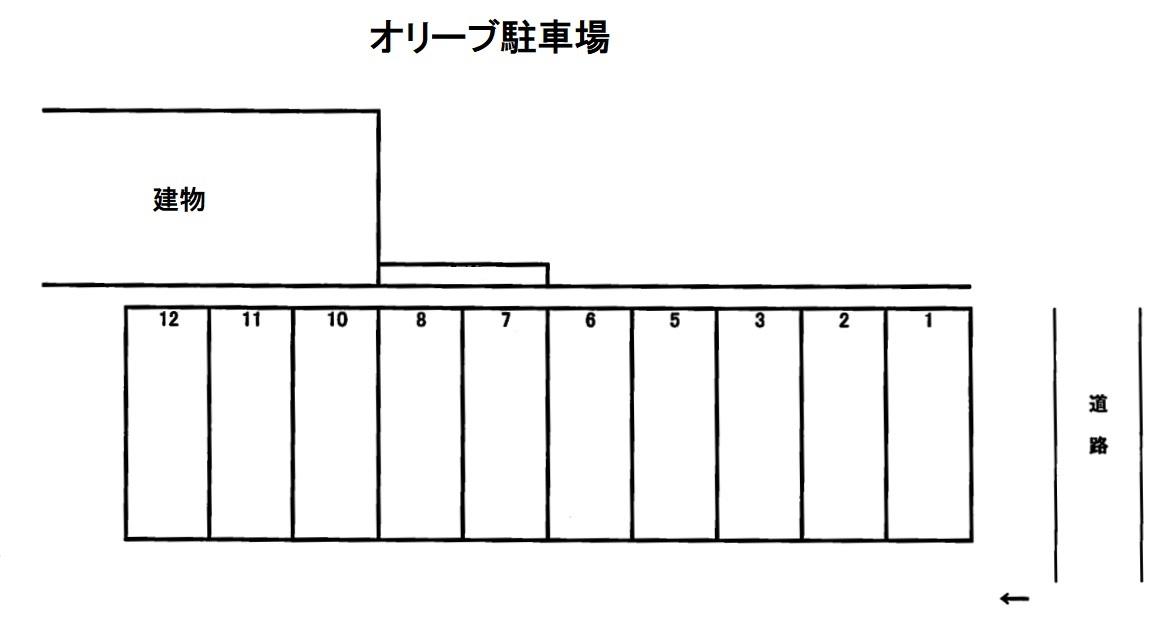 オリーブ駐車場の駐車配置図