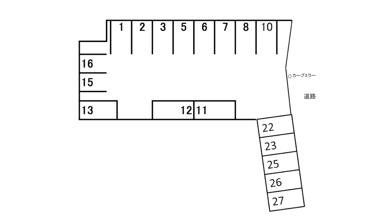 パーキング中平3丁目の駐車配置図