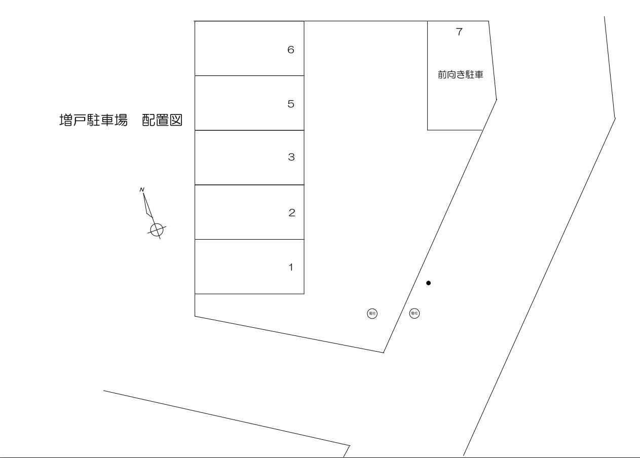 増戸駐車場の駐車配置図