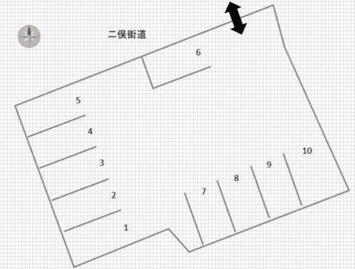 有玉南町2343駐車場の駐車配置図