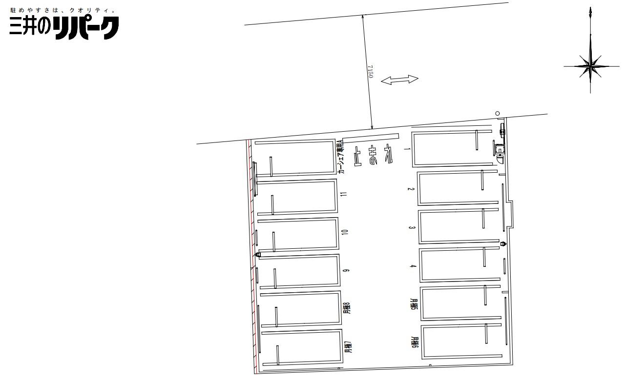 上荻2丁目第2の駐車配置図