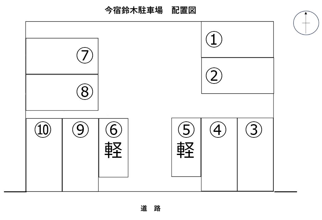 今宿鈴木駐車場の駐車配置図