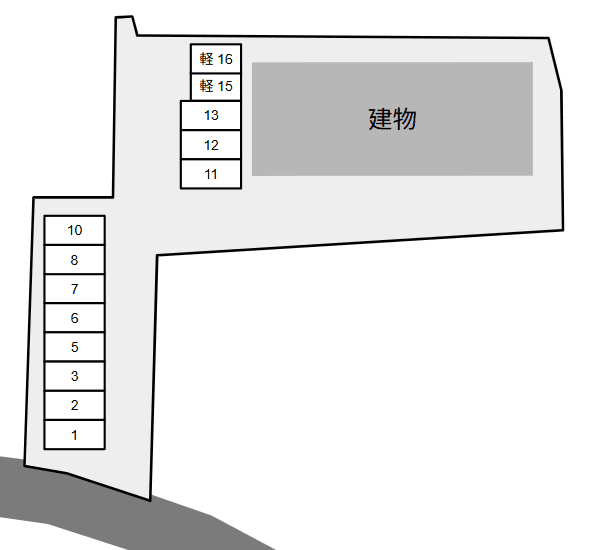 Sunny day Holiday別駐車場の駐車配置図