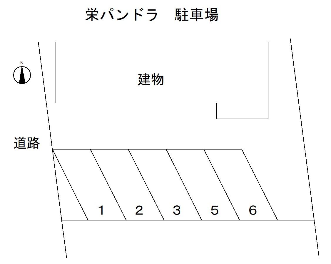 栄パンドラ 駐車場の駐車配置図