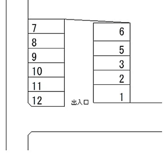 No.50 鹿島 駐車場の駐車配置図