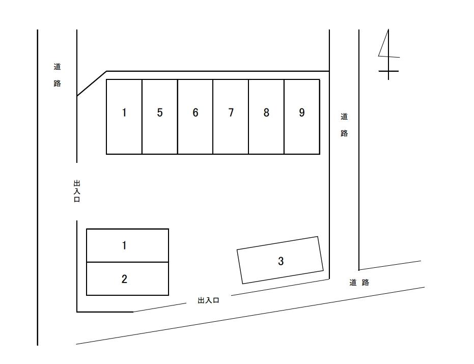 穂高駐車場の駐車配置図