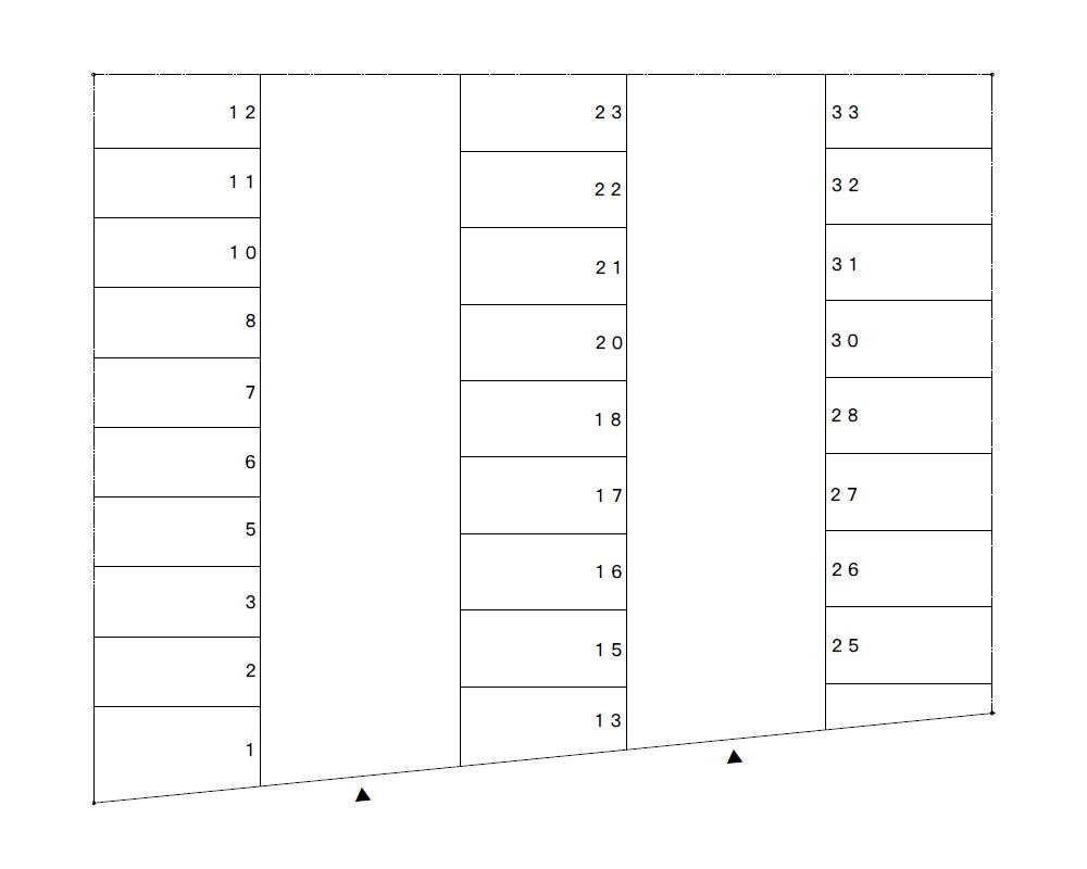 備中町駐車場の駐車配置図