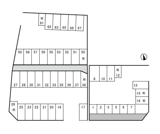久野喜台№5モータープールの駐車配置図