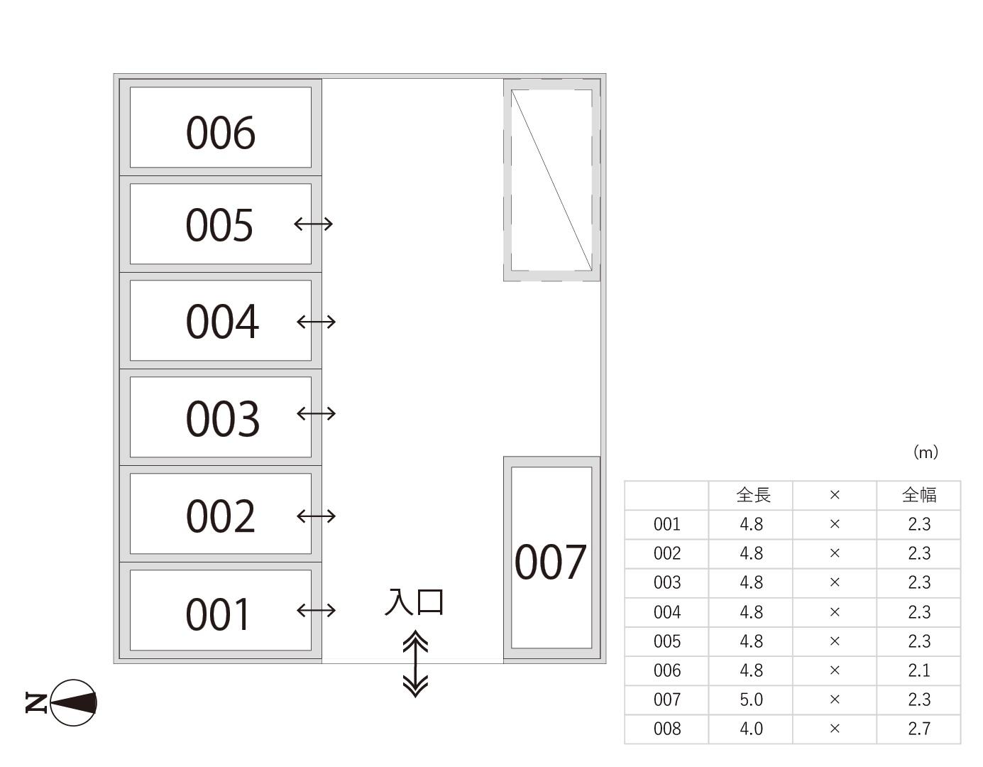 【980】第1ナサ駐車場の駐車配置図