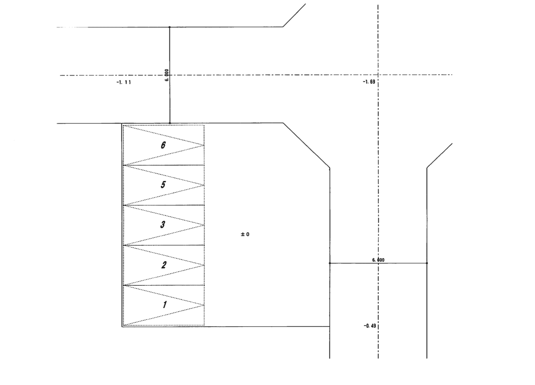 桜台五丁目ガレージの駐車配置図