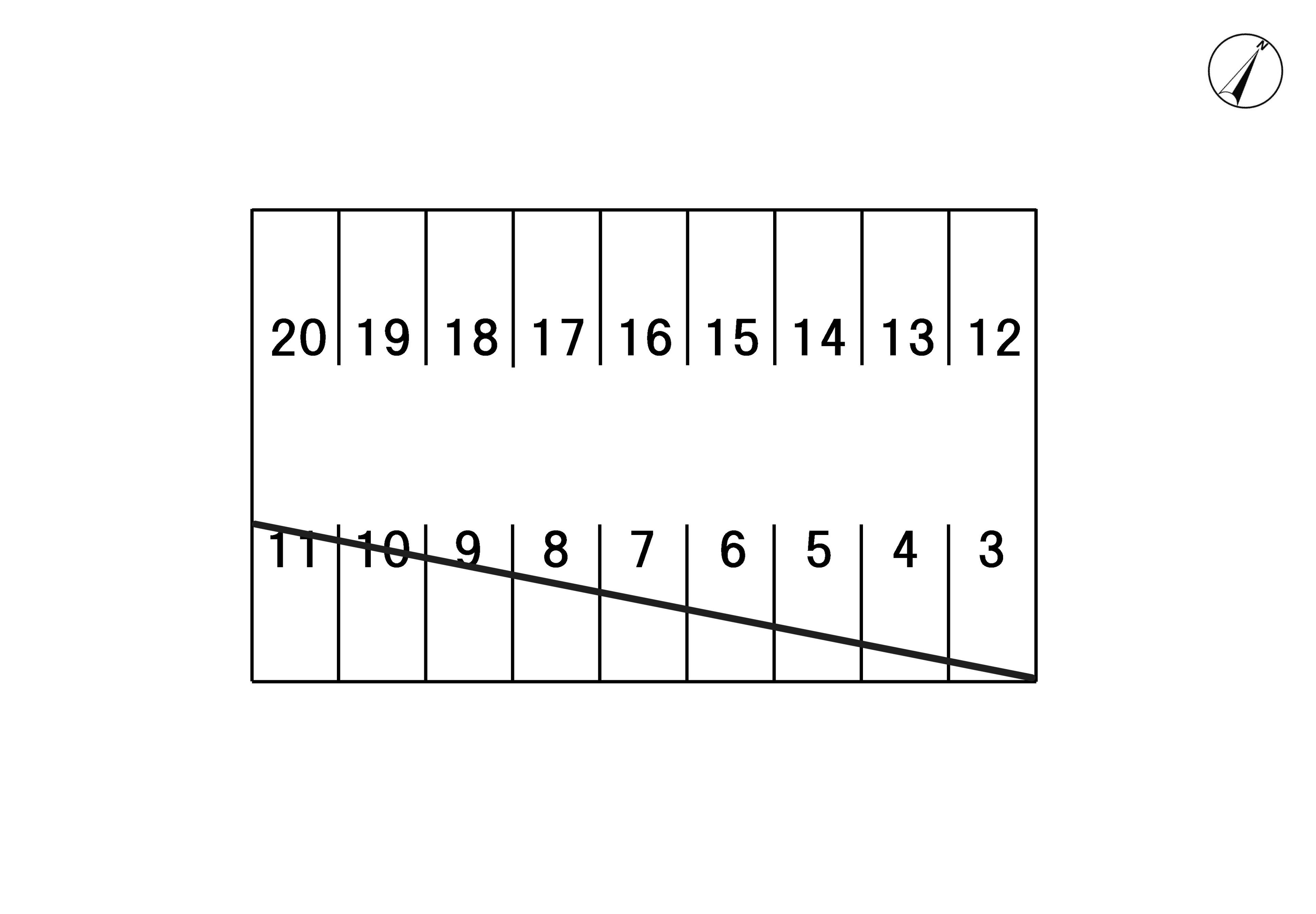 オプティム新庄月極駐車場の駐車配置図