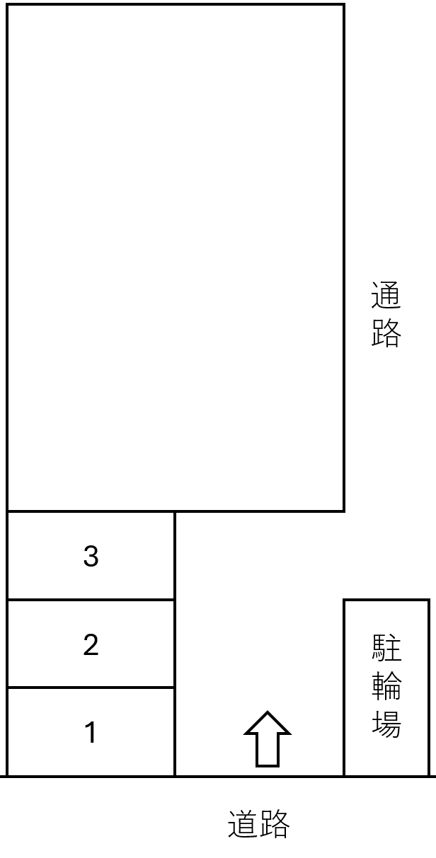 ビヨーネ柏原の駐車配置図