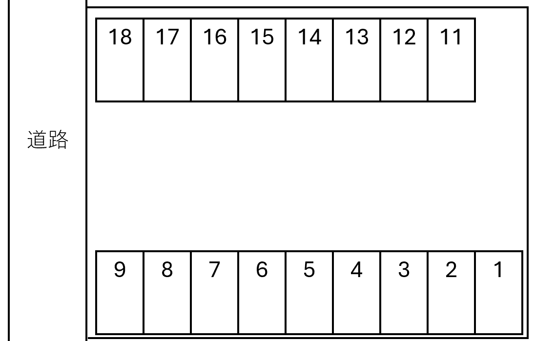 前田駐車場(4丁目)の駐車配置図