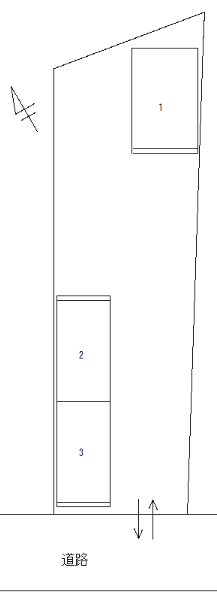 FK津市乙部ガレージ(大型)の駐車配置図