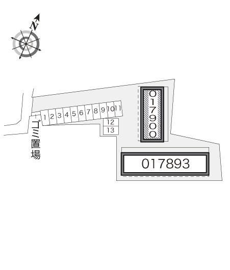 鶴間アイリスⅠ(17900)の駐車配置図