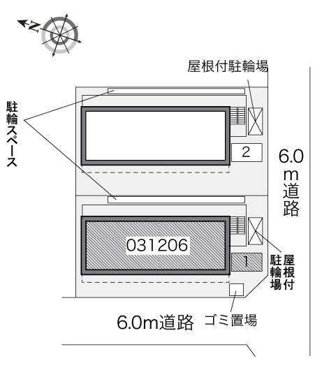 さくら West(31206)の駐車配置図
