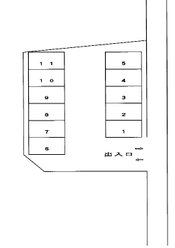 平戸町2駐車場の駐車配置図