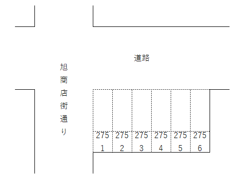 旭3丁目東駐車場の駐車配置図