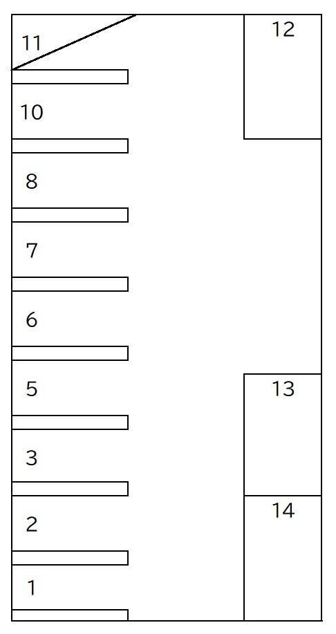 (50) 米本駐車場の駐車配置図